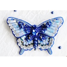 Набор для вышивания броши «Синяя бабочка»